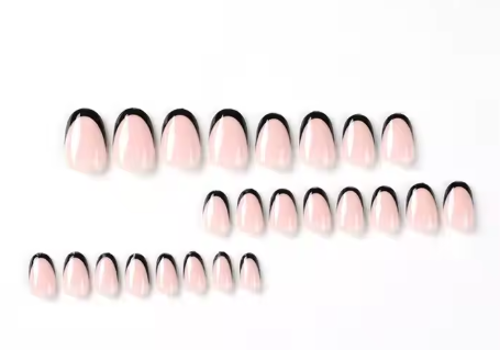 Edgy Black Glitter Round