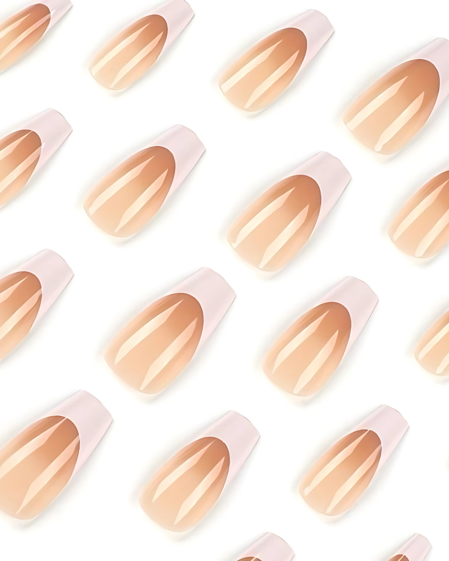 Coffin French Tip Nail