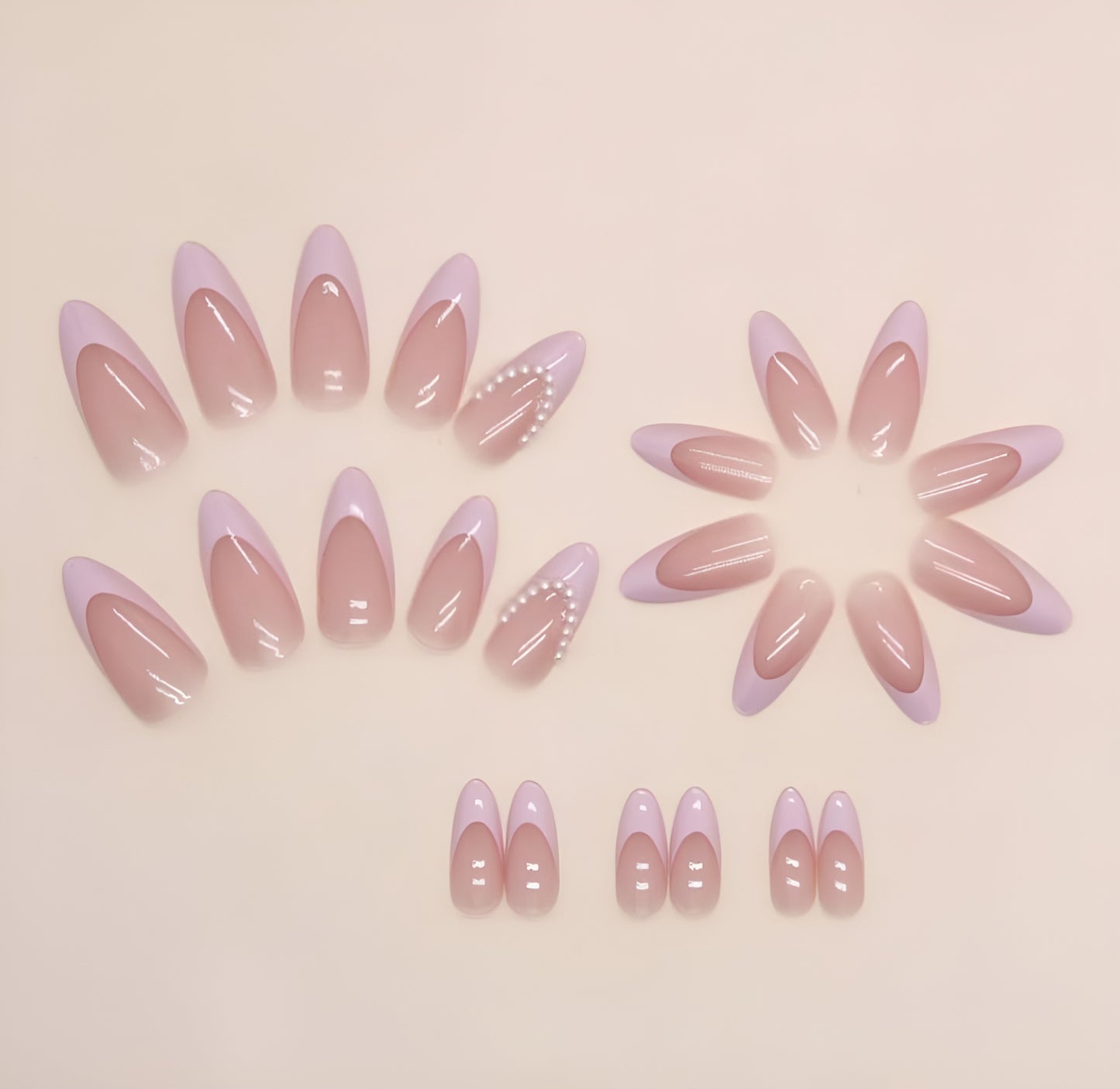 Baby Pink French with Pearls