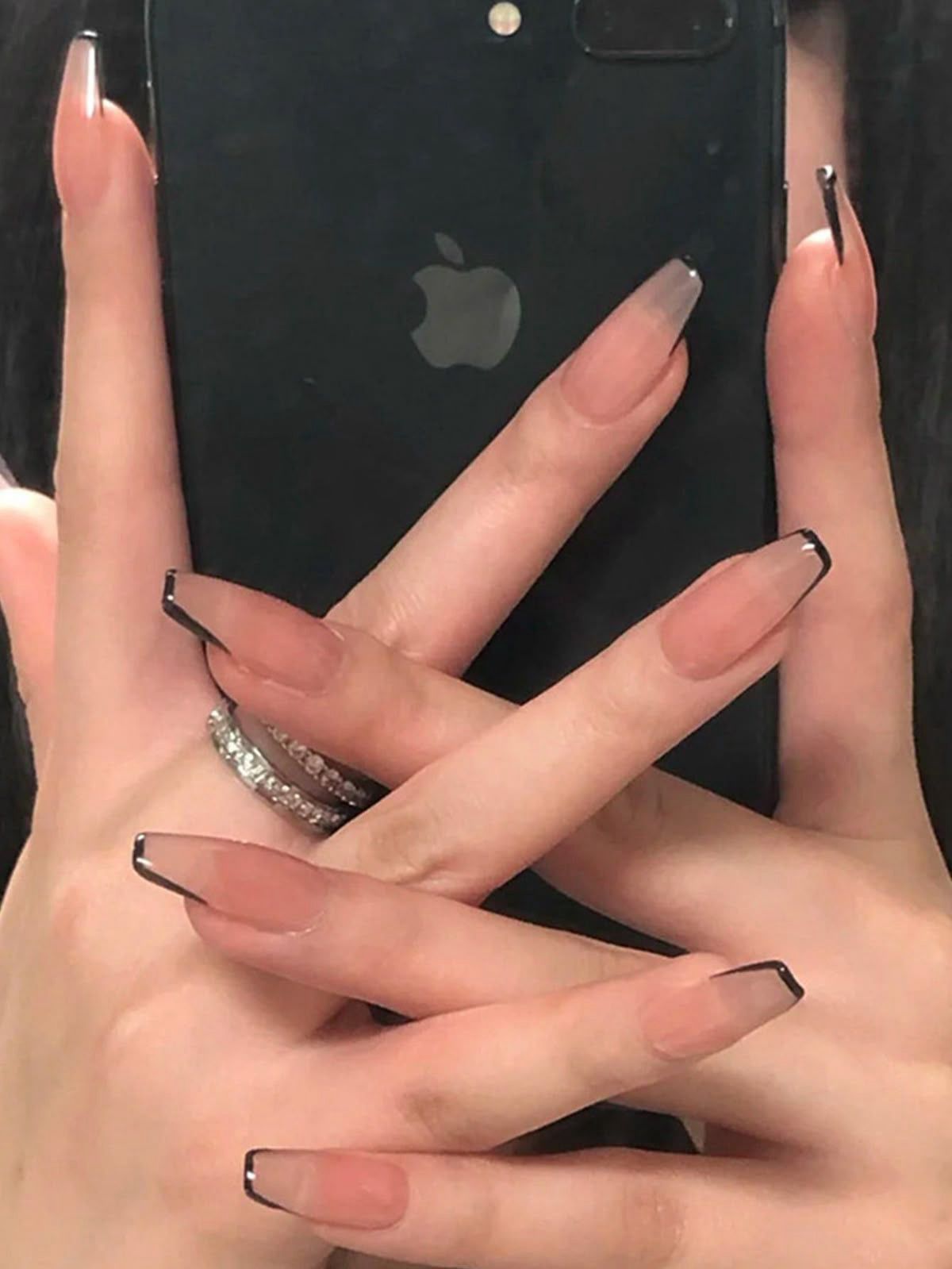 Black French Tip