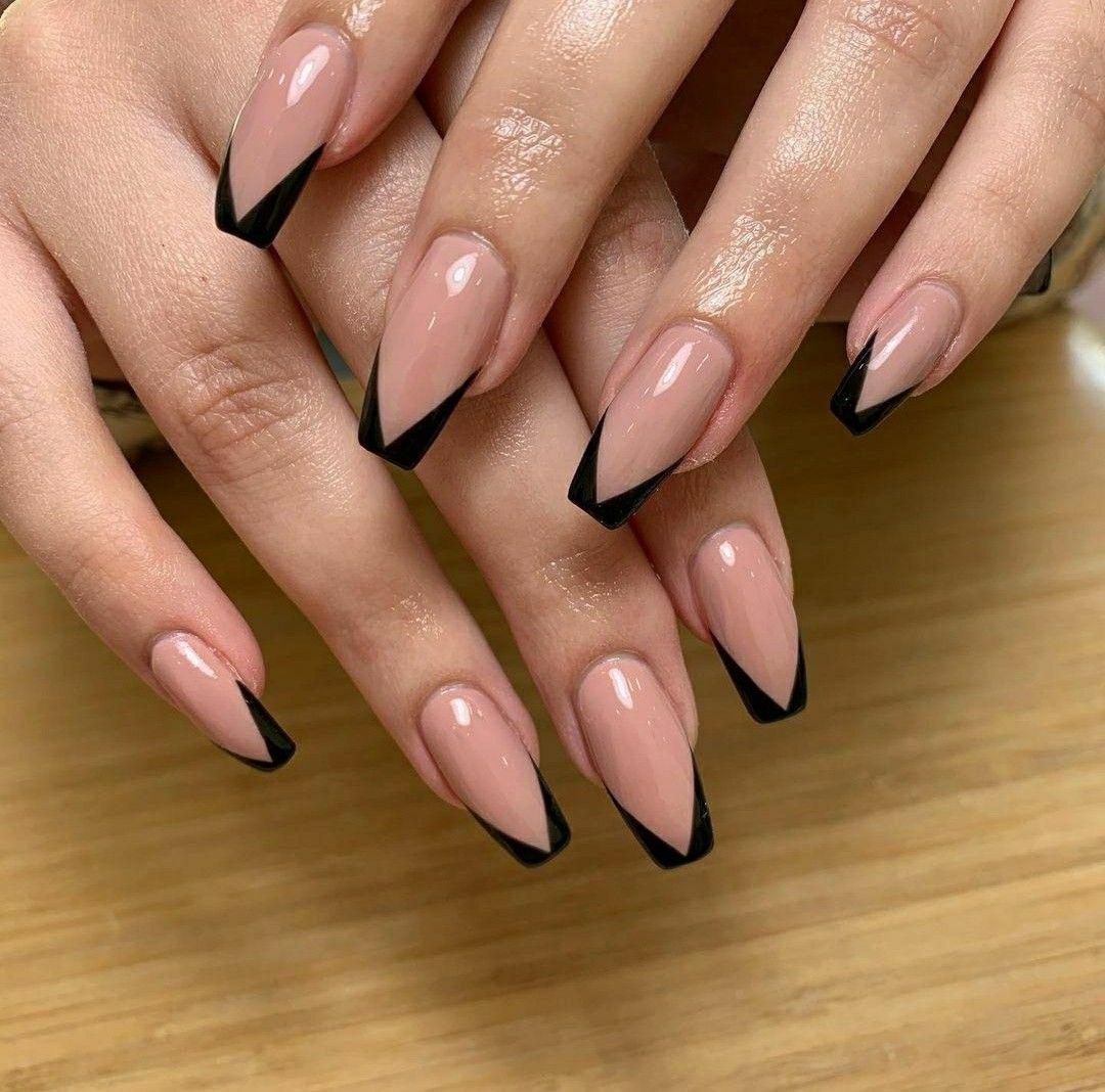 Black French Tip