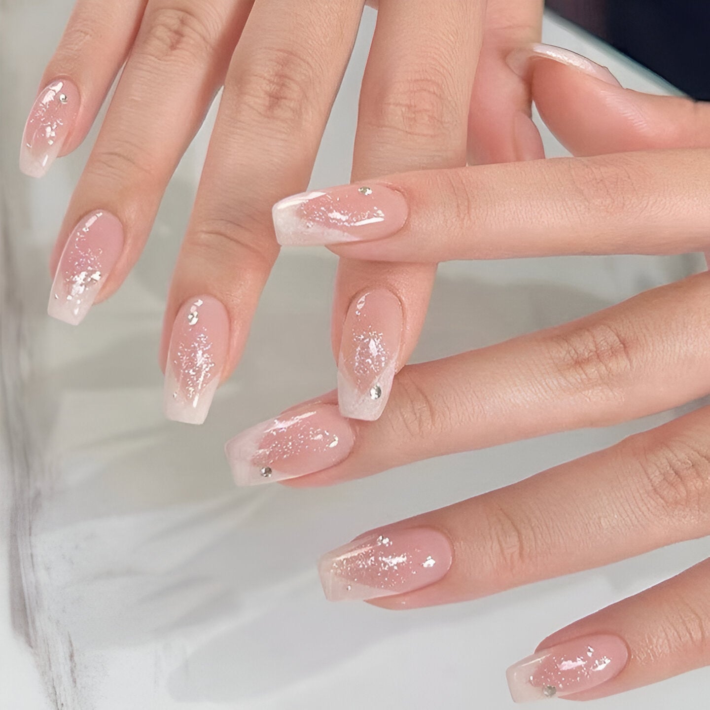 White Glitter Wave
