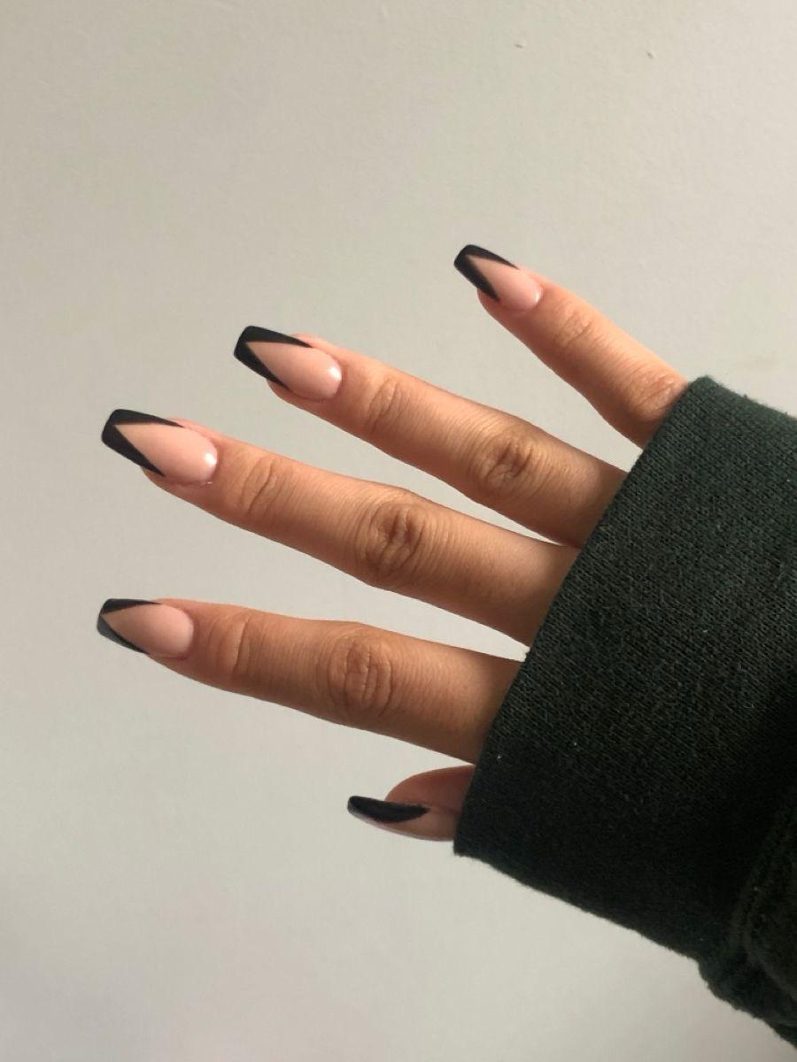 Black French Tip